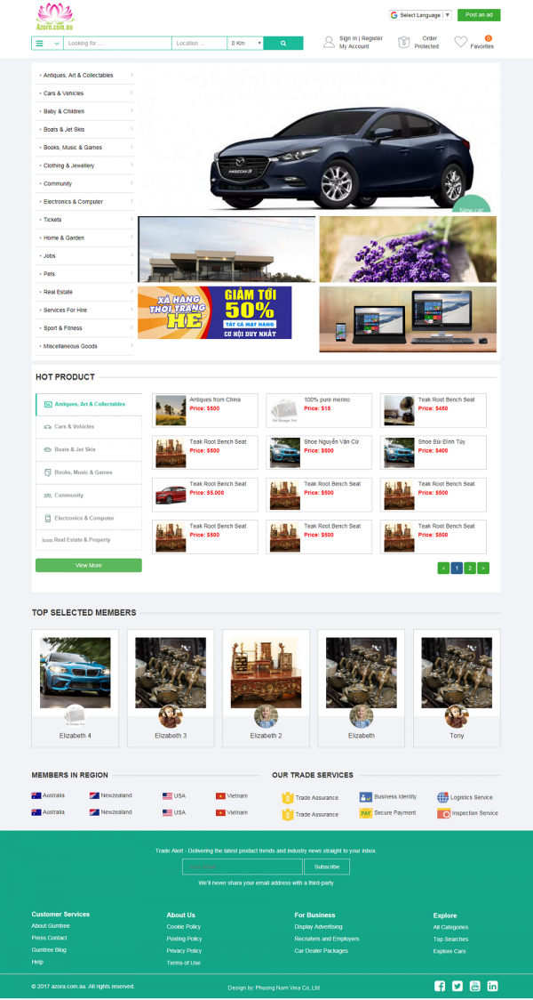Mẫu website công ty quảng cáo MS28