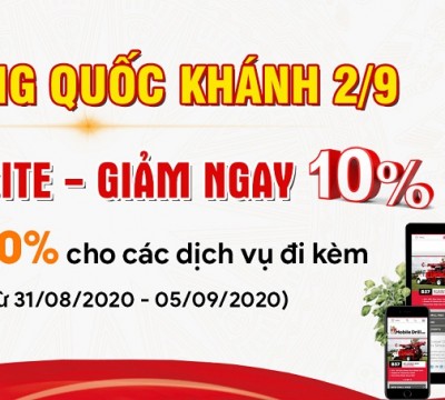 Chào mừng Quốc khánh 2/9 - Giảm giá 10% dịch vụ Website